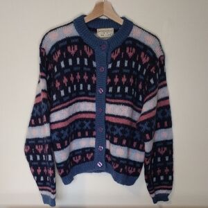 Woods & Gray Mohair Blend Button Down Cardigan Size L